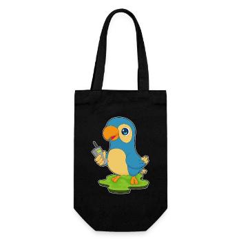Parrot Microphone - Gift Bag for Bottles - black - Front