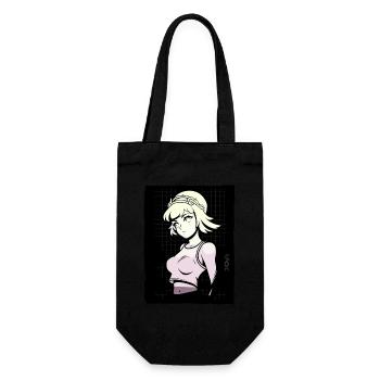 Cybernetic Anime Future Drama Girl - Gift Bag for Bottles - black - Front