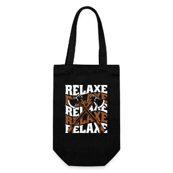 Relax Axe Throwing Game Competition Professional - Gift Bag for Bottles - black - Front