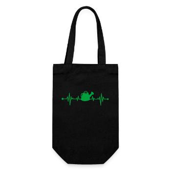 Garten Gartenarbeit Gießkanne - Geschenkbeutel für Flaschen - Schwarz - Vorne
