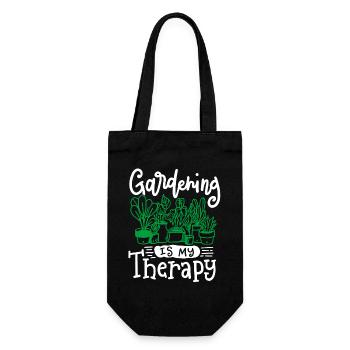 Gartenarbeit Gärtner - Geschenkbeutel für Flaschen - Schwarz - Vorne