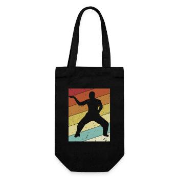 Retro Capoeirista Ginga Tanzprofi - Geschenkbeutel für Flaschen - Schwarz - Vorne