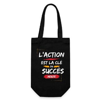 Motivational Quote for Success - Gift Bag for Bottles - black - Front