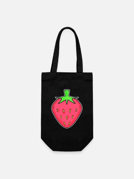 Fraises et fraises - Sac à bouteille - noir