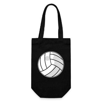 Motif de ballon de volley-ball - Sac à bouteille - noir - Devant