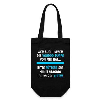 Wer Auch Immer Die Voodoo-Puppe Hat Lustig Spruch - Geschenkbeutel für Flaschen - Schwarz - Vorne