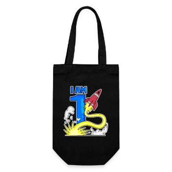 1 Year Birthday Boy Gift - Gift Bag for Bottles - black - Front