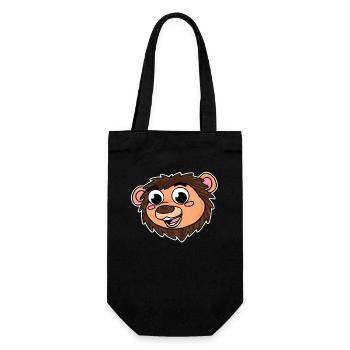 Lion Head Animal - Gift Bag for Bottles - black - Front