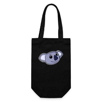 Koala Bear Head - Gift Bag for Bottles - black - Front