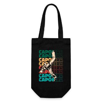 Retro Capoeira Text Ginga Capoeirista Tanz - Geschenkbeutel für Flaschen - Schwarz - Vorne
