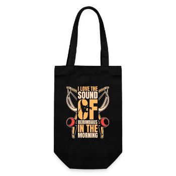 Ich liebe den Klang von Berimbaus Ginga Capoeirista - Geschenkbeutel für Flaschen - Schwarz - Vorne