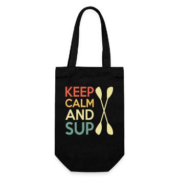 Casual Paddleboard Quote Design - Gift Bag for Bottles - black - Front