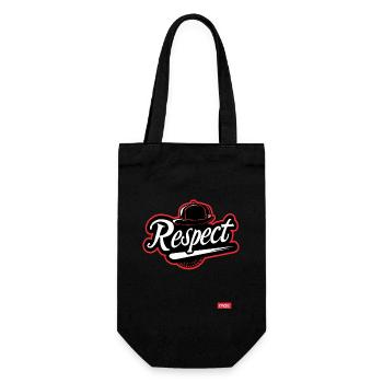 Parodie-Baseball Team: Respekt - Geschenkbeutel für Flaschen - Schwarz - Vorne