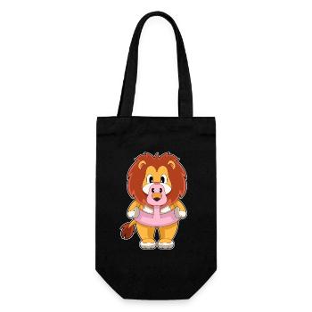 Lion Flamingo - Gift Bag for Bottles - black - Front