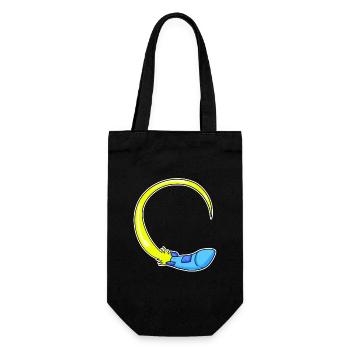 Rocket motif - Gift Bag for Bottles - black - Front