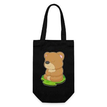 Bär Yoga Fitness Meditation - Geschenkbeutel für Flaschen - Schwarz - Vorne