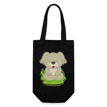 Hund Yoga Fitness Meditation - Geschenkbeutel für Flaschen - Schwarz - Vorne