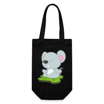Maus Yoga Fitness Meditation - Geschenkbeutel für Flaschen - Schwarz - Vorne