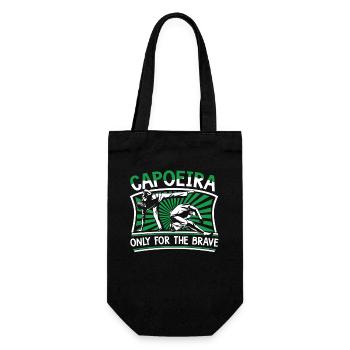 Capoeira Nur für die Tapferen Ginga Capoeirista - Geschenkbeutel für Flaschen - Schwarz - Vorne