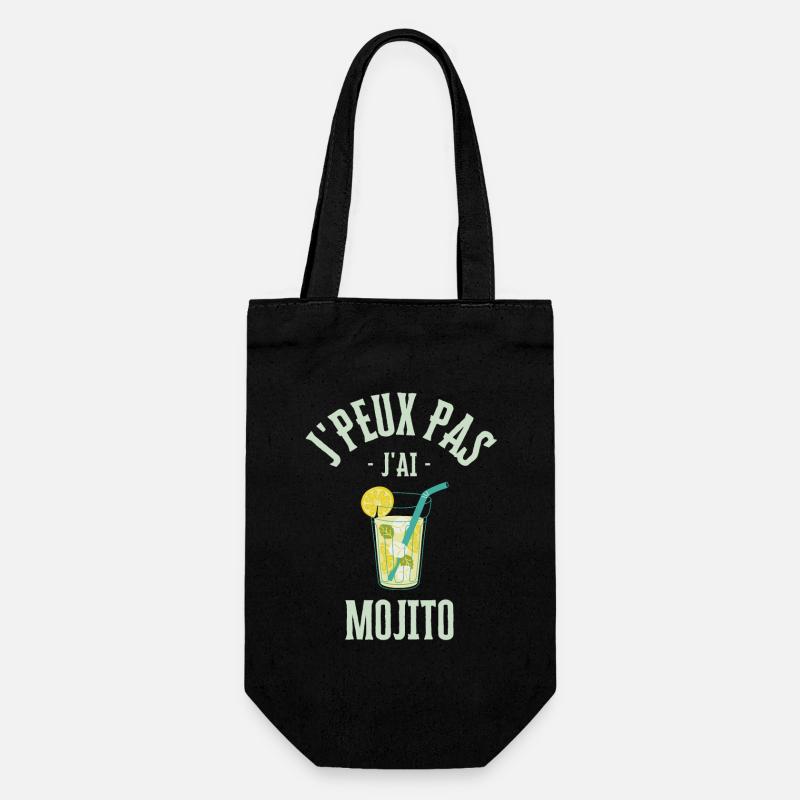 I can't I have a mojito - Gift Bag for Bottles - black
