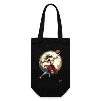 Messias Christus, der Retter: Basketball Jesus - Geschenkbeutel für Flaschen - Schwarz - Vorne