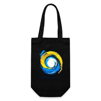 Ukrayina Ukraine Україна - Gift Bag for Bottles - black - Front
