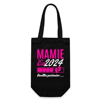 Mamie en 2024 veuillez patienter - Sac à bouteille - noir - Devant