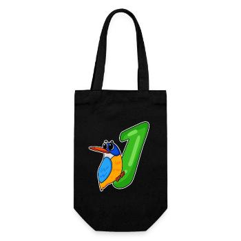 1er anniversaire motif martin-pêcheur - un an - Sac à bouteille - noir - Devant