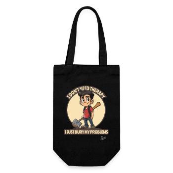 Pas besoin de thérapie, juste enterrer les problèmes - Sac à bouteille - noir - Devant