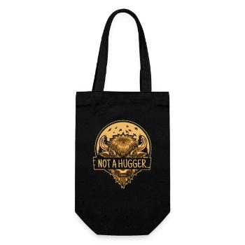 Not A Hugger Buffalo Bovinae American Bison Lover - Gift Bag for Bottles - black - Front