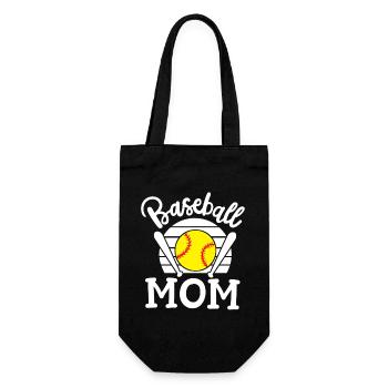 Baseball Mama - Geschenkbeutel für Flaschen - Schwarz - Vorne