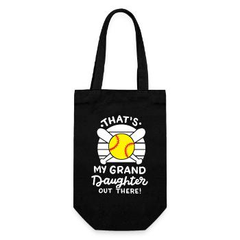 Softball Oma Opa - Geschenkbeutel für Flaschen - Schwarz - Vorne