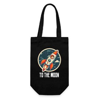 Vers la Lune Shiba Inu Rocket Cryptomonnaie - Sac à bouteille - noir - Devant