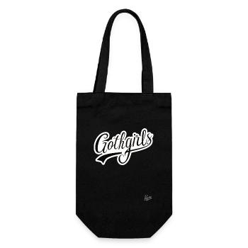Gothgirls: Dunkle Eleganz - Geschenkbeutel für Flaschen - Schwarz - Vorne