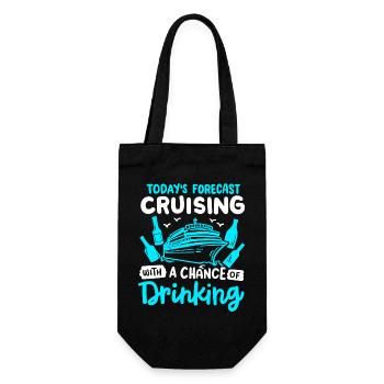 Kreuzfahrt Urlaub Trinken - Geschenkbeutel für Flaschen - Schwarz - Vorne