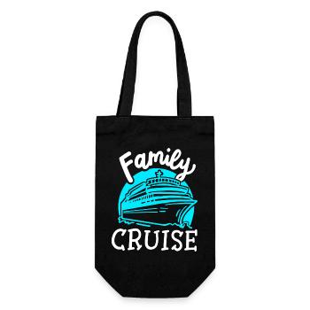 Familie Kreuzfahrt Kreuzfahrtschiff - Geschenkbeutel für Flaschen - Schwarz - Vorne