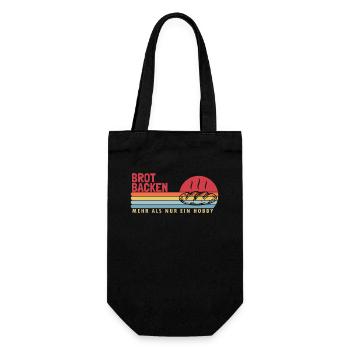 Brotbacken mehr als ein Hobby Bread Dough Lover - Geschenkbeutel für Flaschen - Schwarz - Vorne