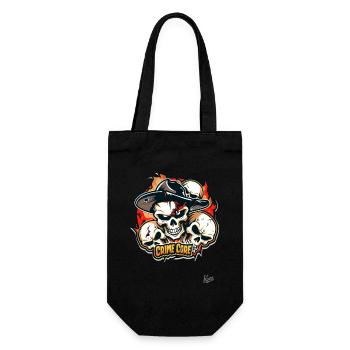 Crime Skulls Core, Krimi Totenköpfe Kern - Geschenkbeutel für Flaschen - Schwarz - Vorne