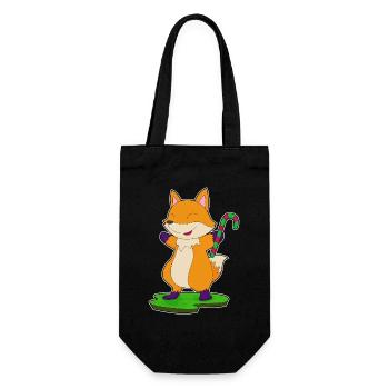 Canne de bonbon renard - Sac à bouteille - noir - Devant