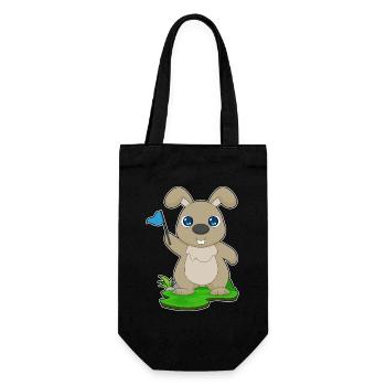 Rabbit Flag - Gift Bag for Bottles - black - Front