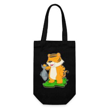 Pêche au poisson tigre - Sac à bouteille - noir - Devant
