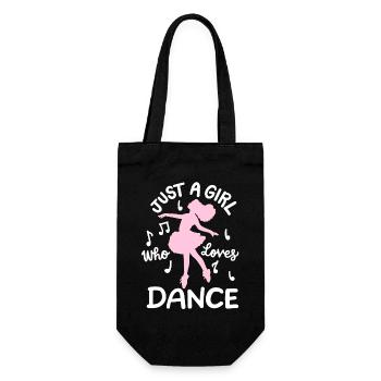 Ballett Tanzen Ballerina - Geschenkbeutel für Flaschen - Schwarz - Vorne