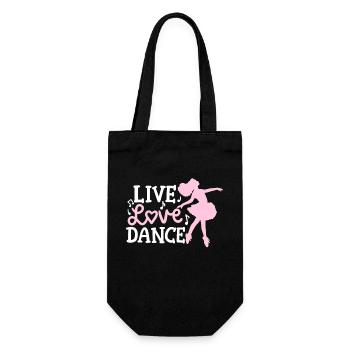 Ballett Tanzen Ballerina - Geschenkbeutel für Flaschen - Schwarz - Vorne