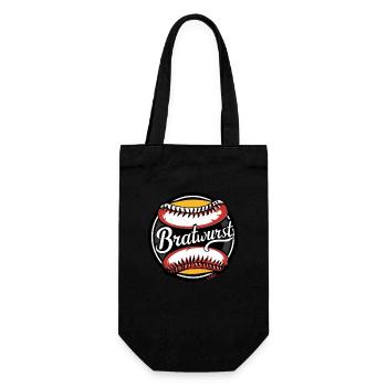 Funny humor: Baseball bratwurst - Gift Bag for Bottles - black - Front