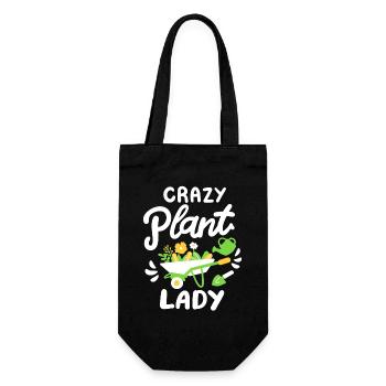 Garten Pflanzen - Geschenkbeutel für Flaschen - Schwarz - Vorne