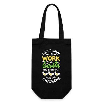 Garten Gartenarbeit - Geschenkbeutel für Flaschen - Schwarz - Vorne