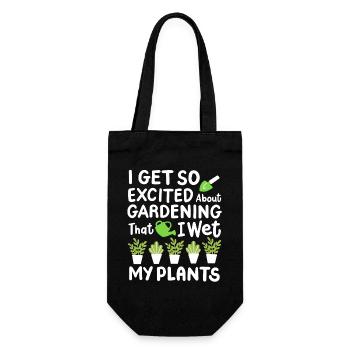 Garten Gartenarbeit Gießkanne - Geschenkbeutel für Flaschen - Schwarz - Vorne