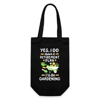 Garten Gartenarbeit Pflanzen - Geschenkbeutel für Flaschen - Schwarz - Vorne