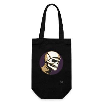 Abstrakte Kunst eines alten Totenkopf Schädel - Geschenkbeutel für Flaschen - Schwarz - Vorne