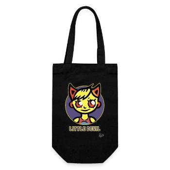 Little devil or little she-devil - Gift Bag for Bottles - black - Front